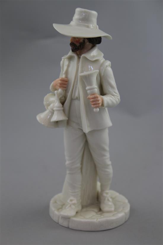 A Royal Worcester figure of The Brush Seller, modelled by James Hadley, 18.5cm